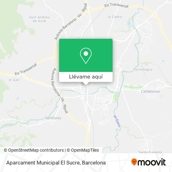 Mapa Aparcament Municipal El Sucre