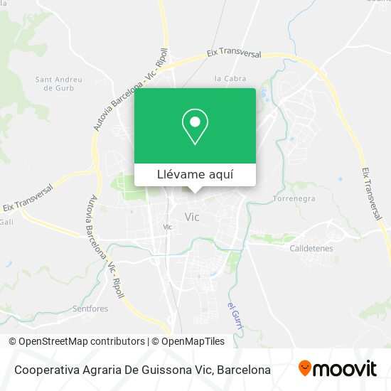 Mapa Cooperativa Agraria De Guissona Vic