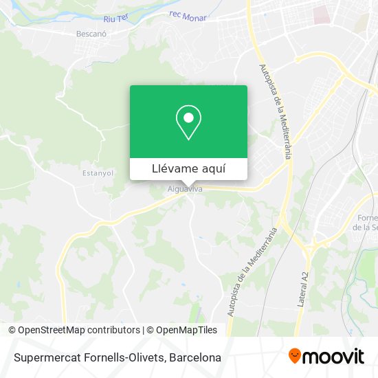 Mapa Supermercat Fornells-Olivets
