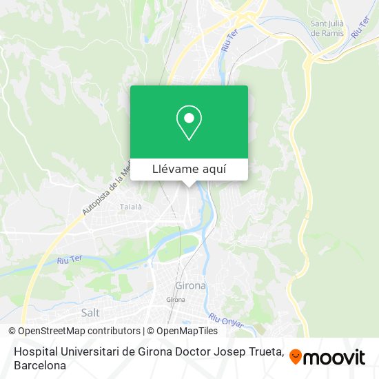 Mapa Hospital Universitari de Girona Doctor Josep Trueta