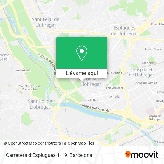 Mapa Carretera d’Esplugues 1-19