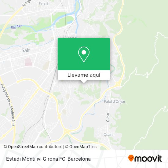 Mapa Estadi Montilivi Girona FC
