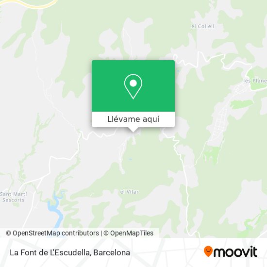 Mapa La Font de L'Escudella