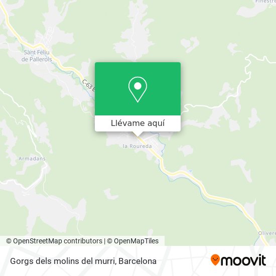 Mapa Gorgs dels molins del murri