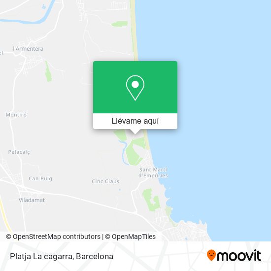 Mapa Platja La cagarra
