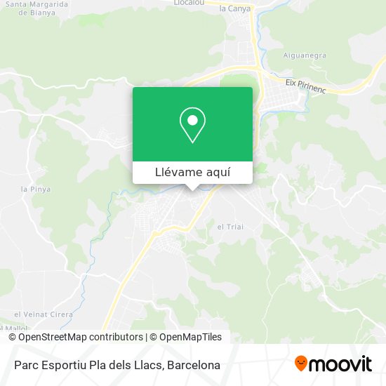 Mapa Parc Esportiu Pla dels Llacs