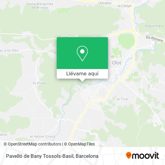 Mapa Pavelló de Bany Tossols-Basil