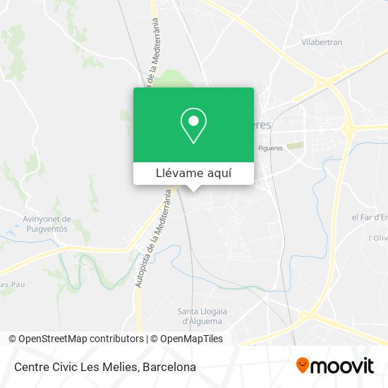 Mapa Centre Civic Les Melies