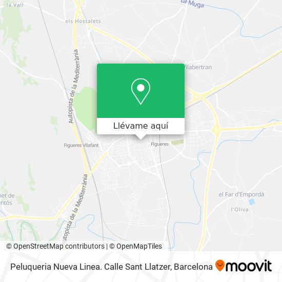 Mapa Peluqueria Nueva Linea.  Calle Sant  Llatzer