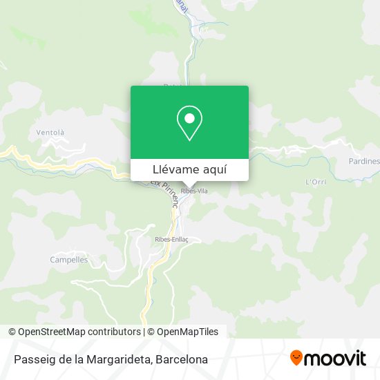 Mapa Passeig de la Margarideta