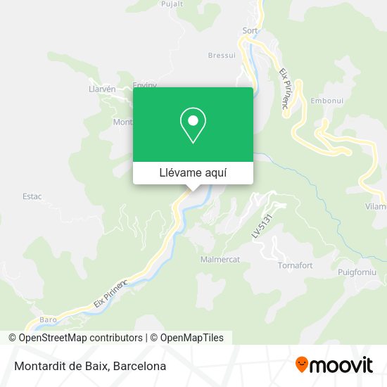 Mapa Montardit de Baix