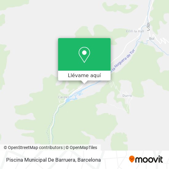 Mapa Piscina Municipal De Barruera