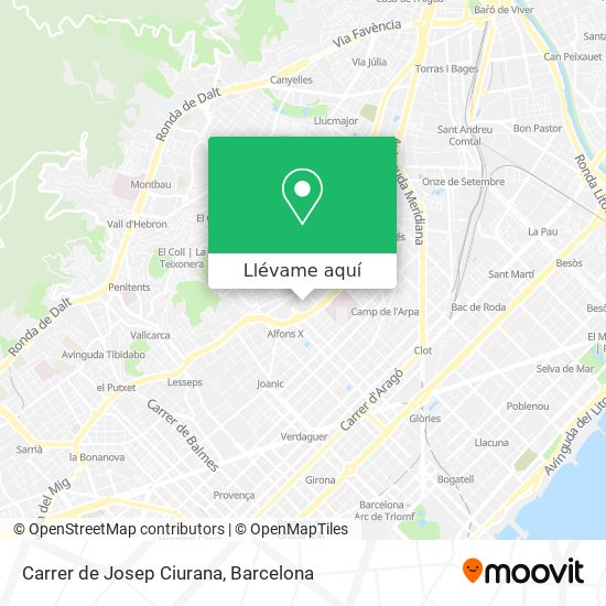 Mapa Carrer de Josep Ciurana