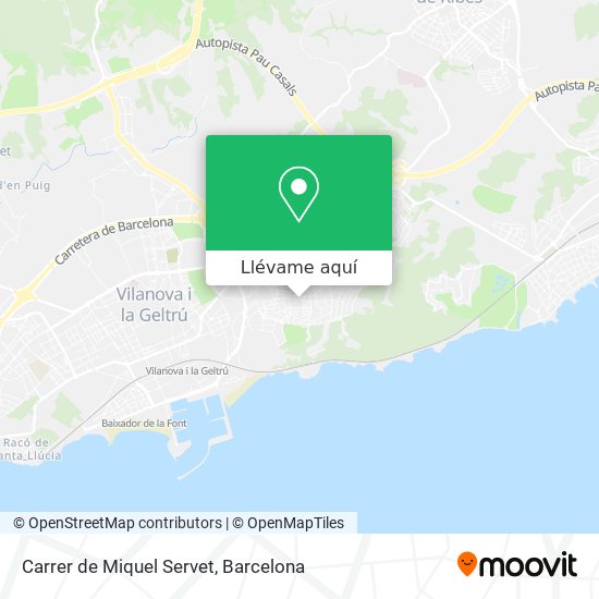 Mapa Carrer de Miquel Servet