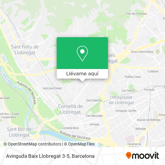 Mapa Avinguda Baix Llobregat 3-5