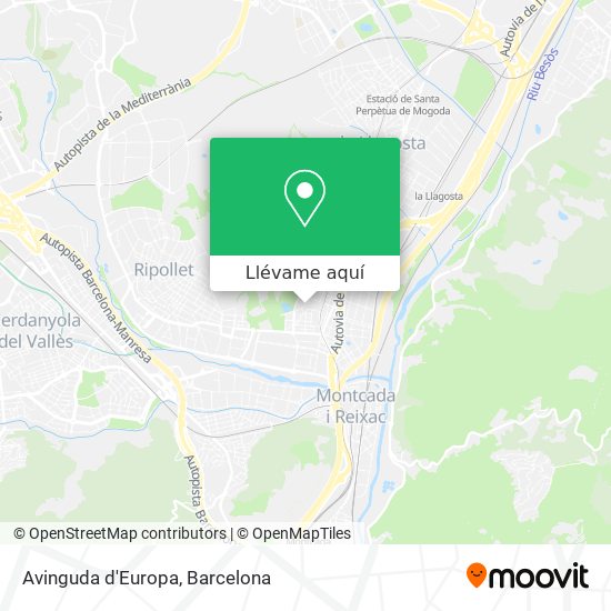 Mapa Avinguda d'Europa