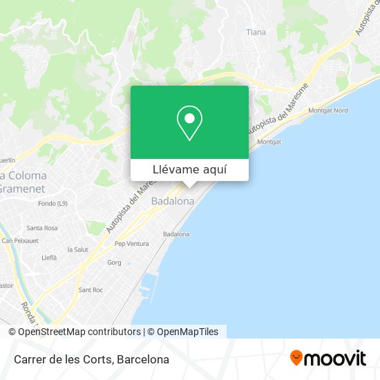 Mapa Carrer de les Corts