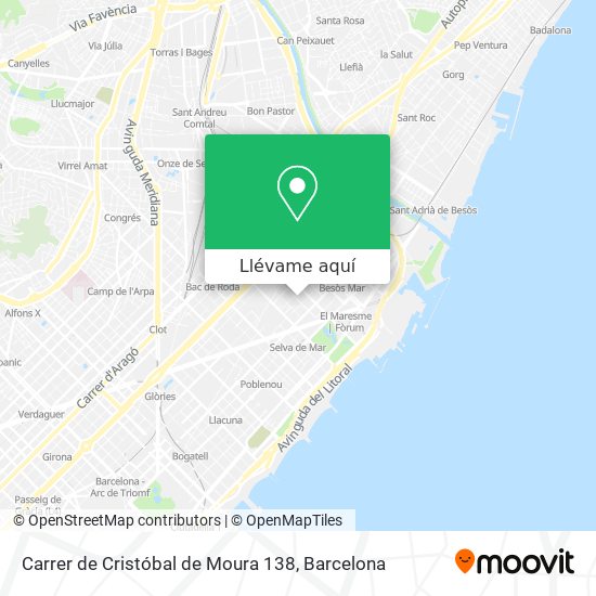 Mapa Carrer de Cristóbal de Moura 138