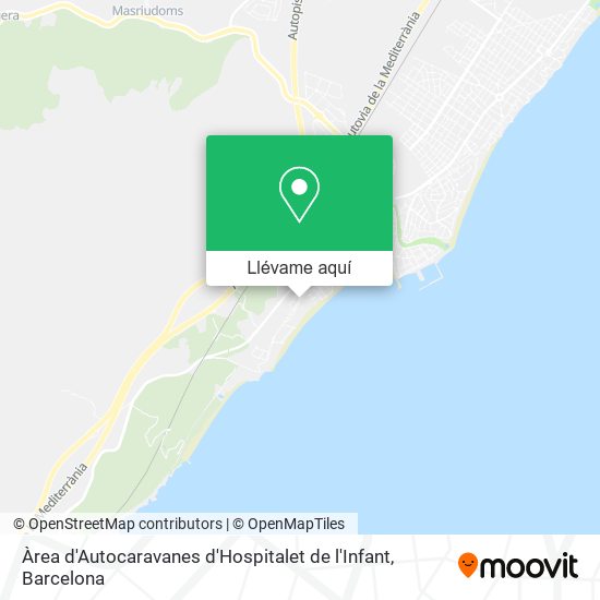Mapa Àrea d'Autocaravanes d'Hospitalet de l'Infant