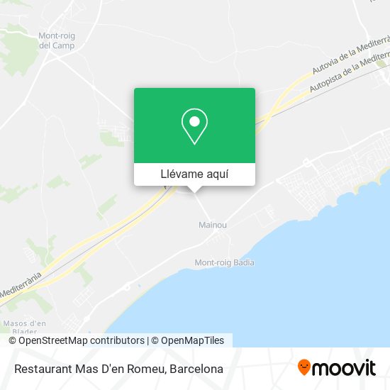 Mapa Restaurant Mas D'en Romeu