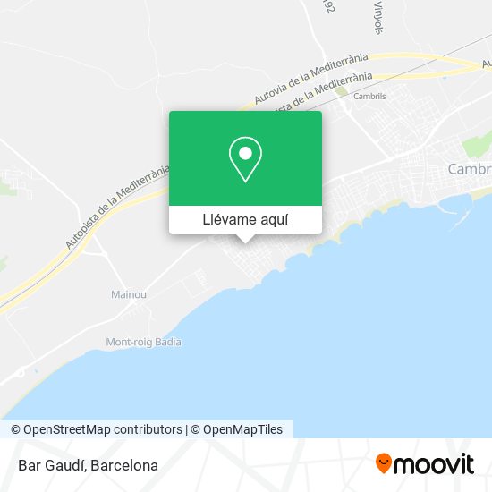 Mapa Bar Gaudí