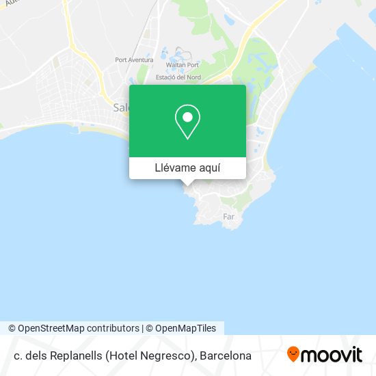 Mapa c. dels Replanells (Hotel Negresco)