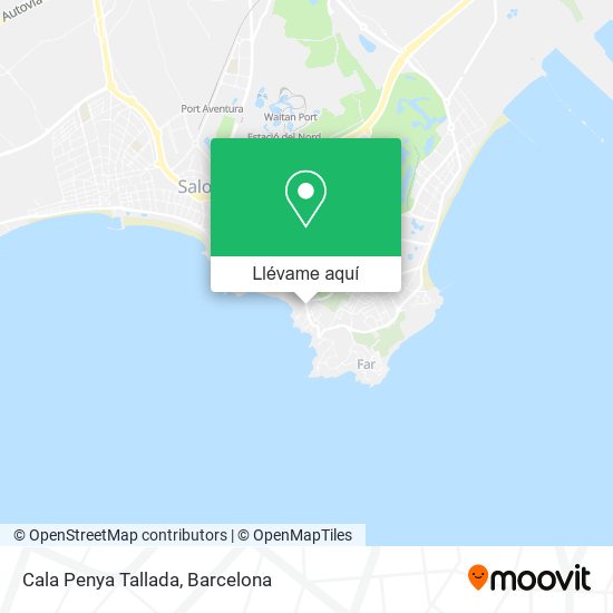 Mapa Cala Penya Tallada