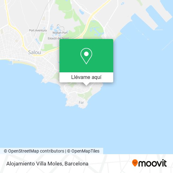 Mapa Alojamiento Villa Moles