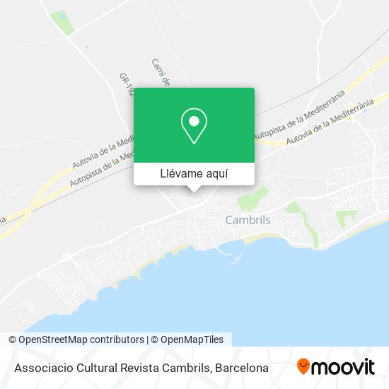 Mapa Associacio Cultural Revista Cambrils