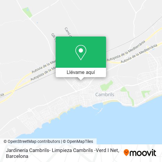 Mapa Jardinería Cambrils- Limpieza Cambrils -Verd I Net