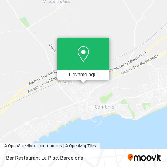 Mapa Bar Restaurant La Pisc