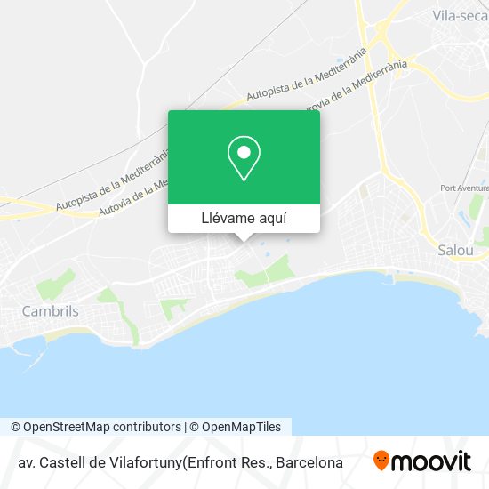 Mapa av. Castell de Vilafortuny