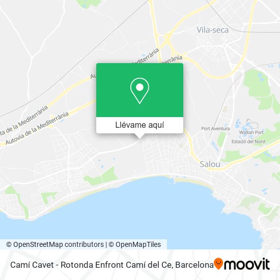 Mapa Camí Cavet - Rotonda Enfront Camí del Ce