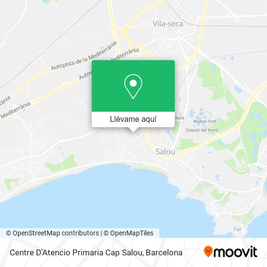 Mapa Centre D'Atencio Primaria Cap Salou