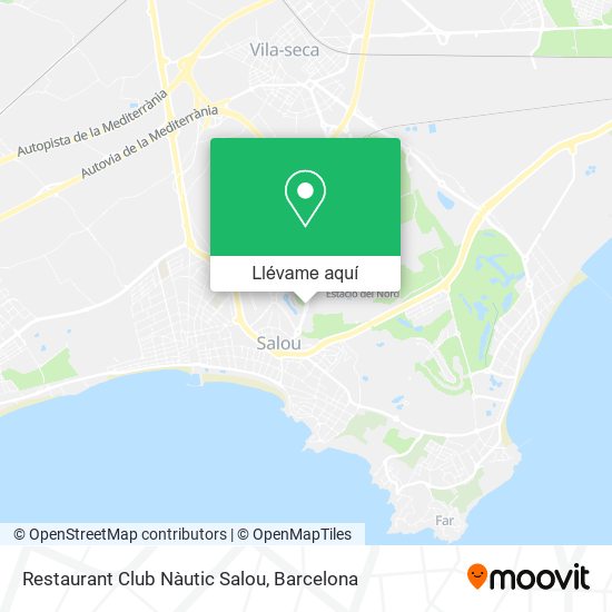 Mapa Restaurant Club Nàutic Salou