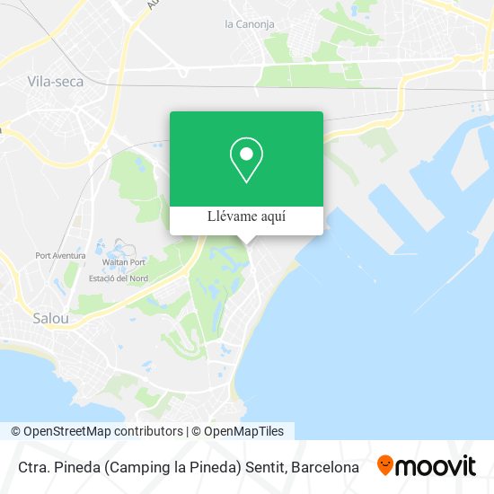 Mapa Ctra. Pineda (Camping la Pineda) Sentit