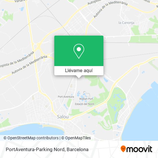 Mapa PortAventura-Parking Nord