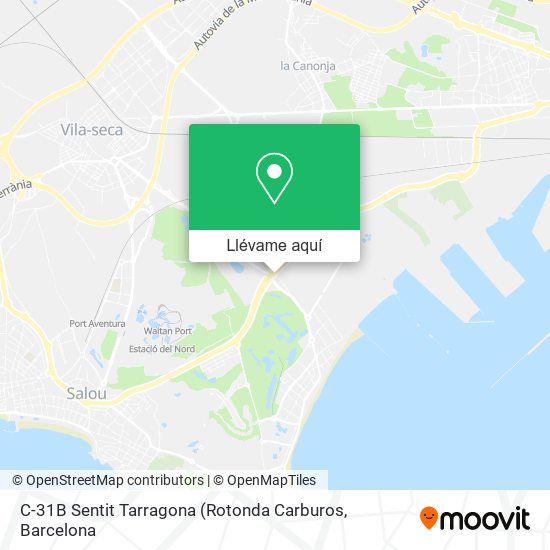 Mapa C-31B Sentit Tarragona