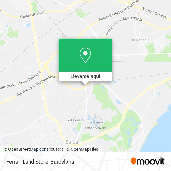 Mapa Ferrari Land Store