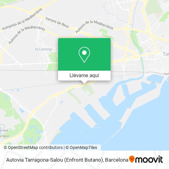Mapa Autovia Tarragona-Salou (Enfront Butano)