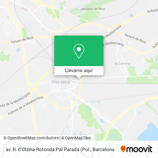 Mapa av. R. d'Olzina-Rotonda Pal Parada