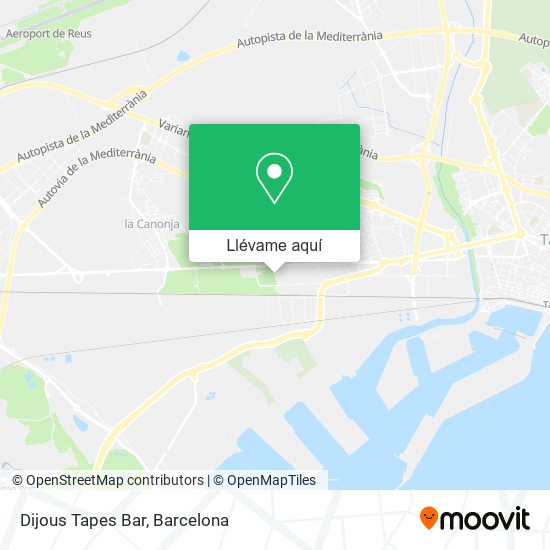 Mapa Dijous Tapes Bar