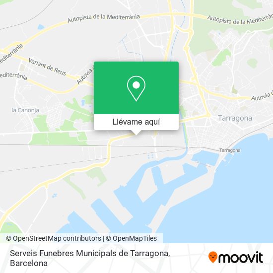 Mapa Serveis Funebres Municipals de Tarragona