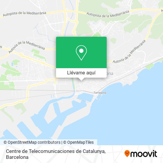 Mapa Centre de Telecomunicaciones de Catalunya