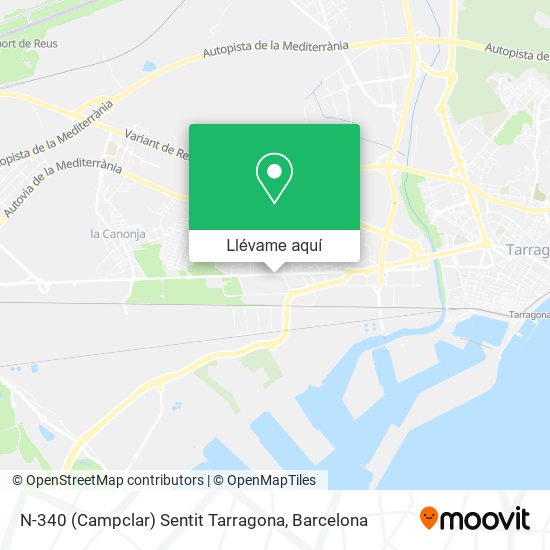 Mapa N-340 (Campclar) Sentit Tarragona