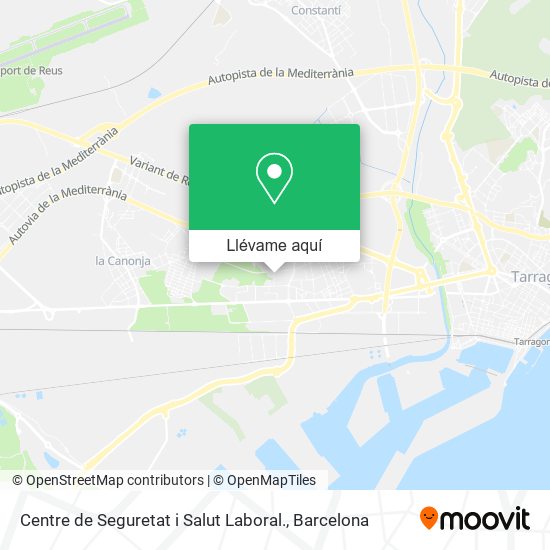 Mapa Centre de Seguretat i Salut Laboral.