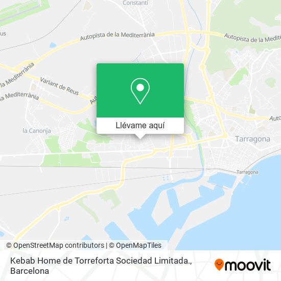 Mapa Kebab Home de Torreforta Sociedad Limitada.