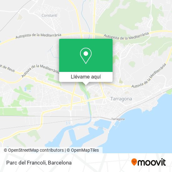 Mapa Parc del Francoli