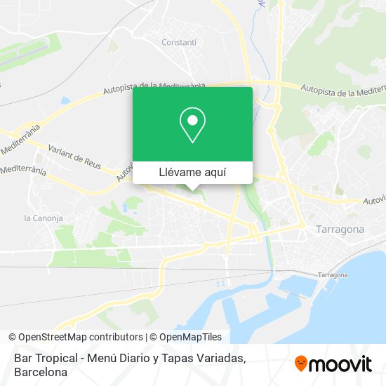 Mapa Bar Tropical - Menú Diario y Tapas Variadas