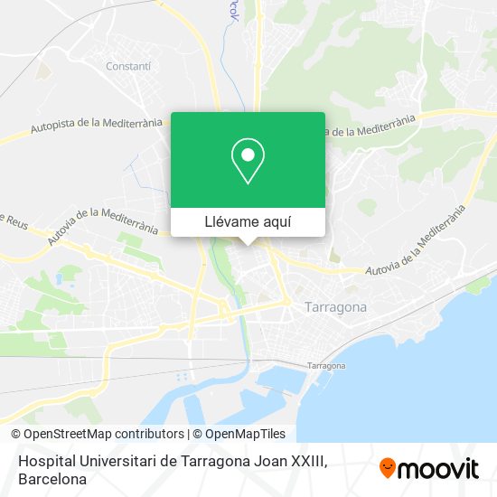 Mapa Hospital Universitari de Tarragona Joan XXIII